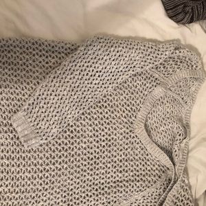 abercrombie grey and silver sweater